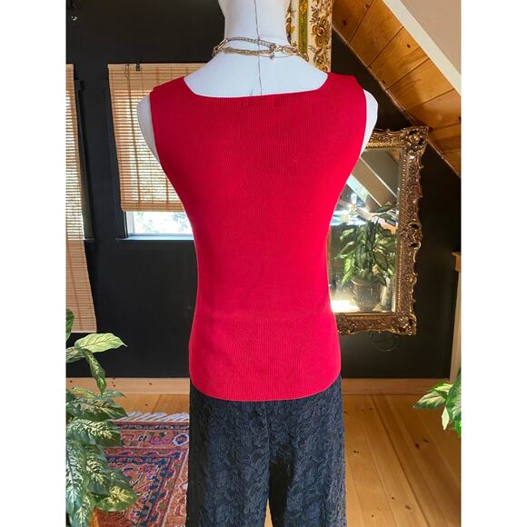 Silk Knit Tank Red - Picture 3 of 4